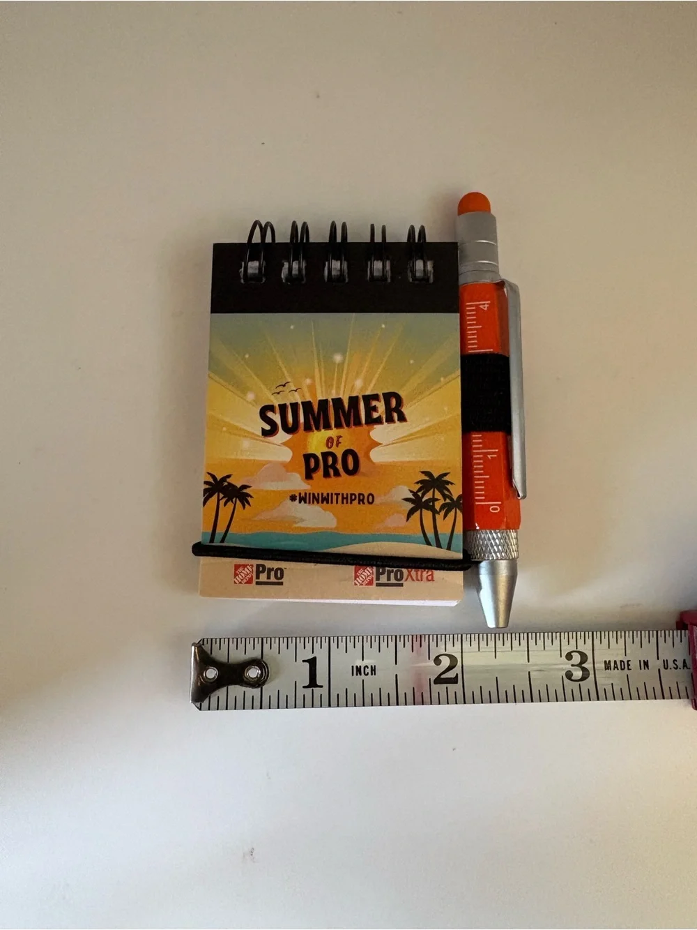 Summer of Pro 2”x3” MINI Spiral Notebook with Orange Promo Pen